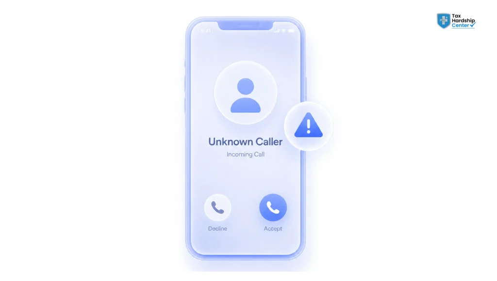 Unknown caller warning for tax debt relief calls