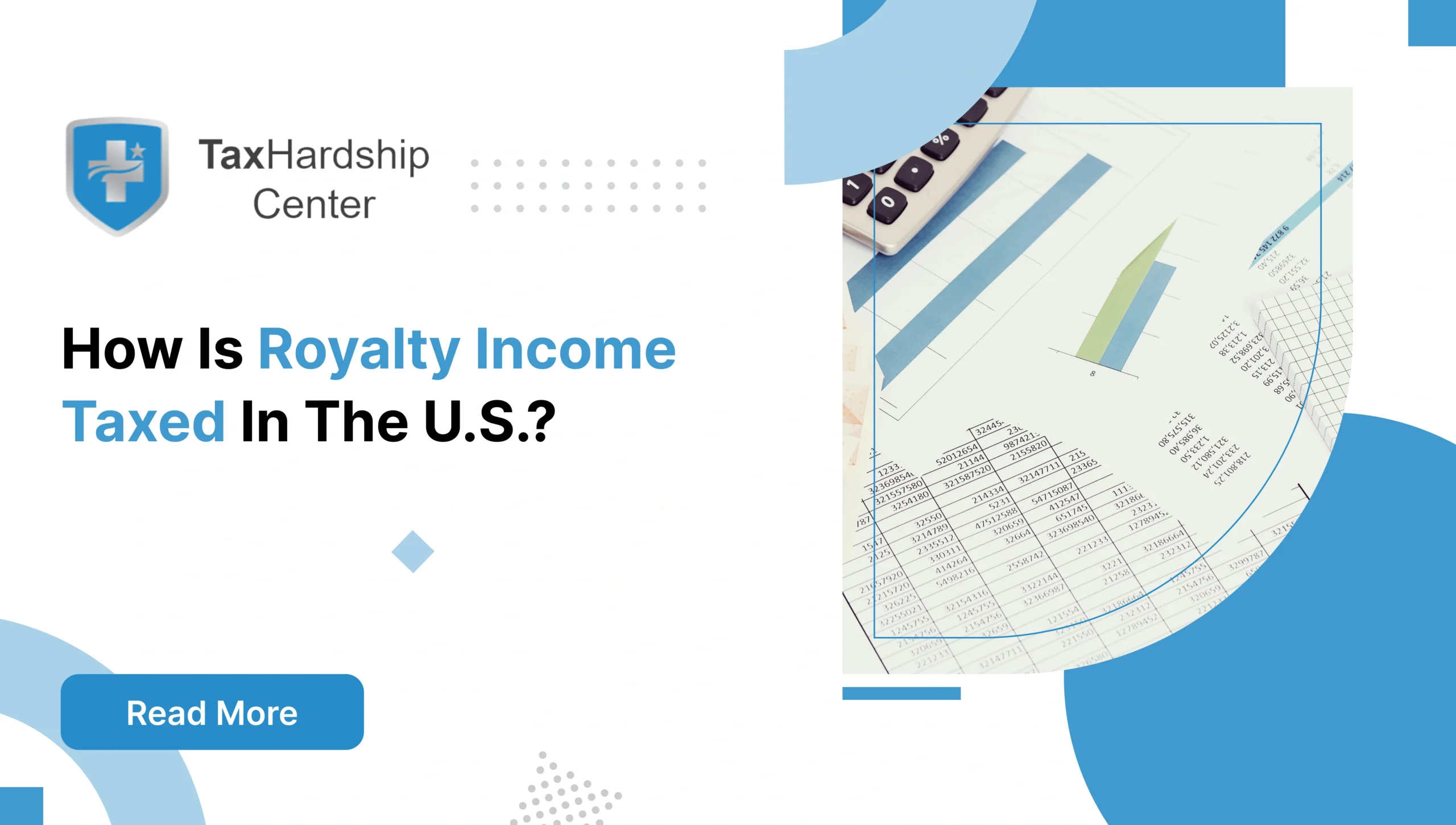 Royalty income taxation in the U.S. with financial reports and tax calculations