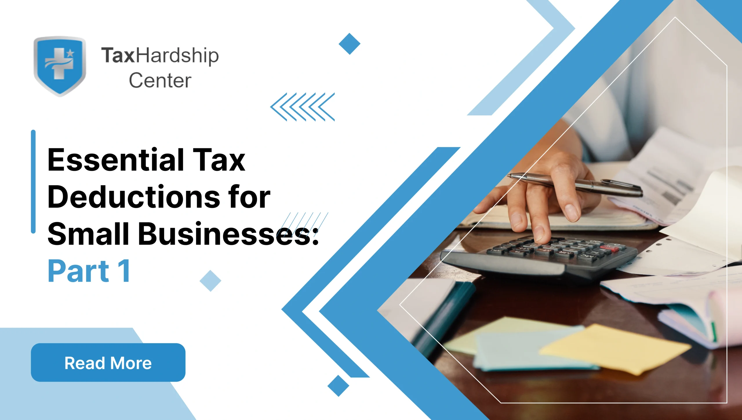 Small business owner using a calculator and reviewing financial documents to identify essential tax deductions.