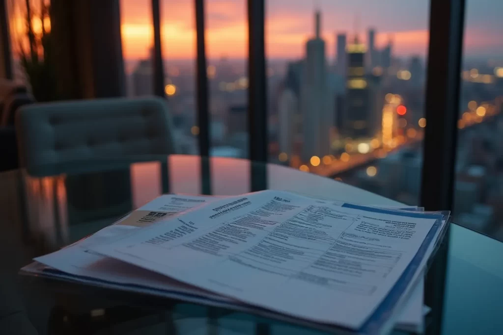 IRS Offer in Compromise form with supporting documents for tax debt settlement