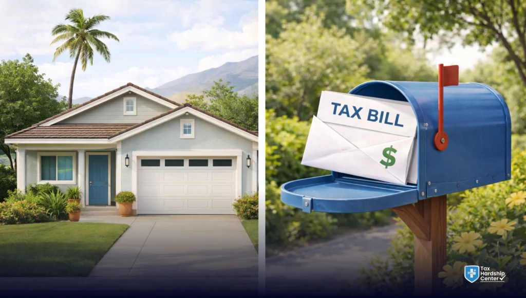 California home and supplemental property tax bill arriving by mail