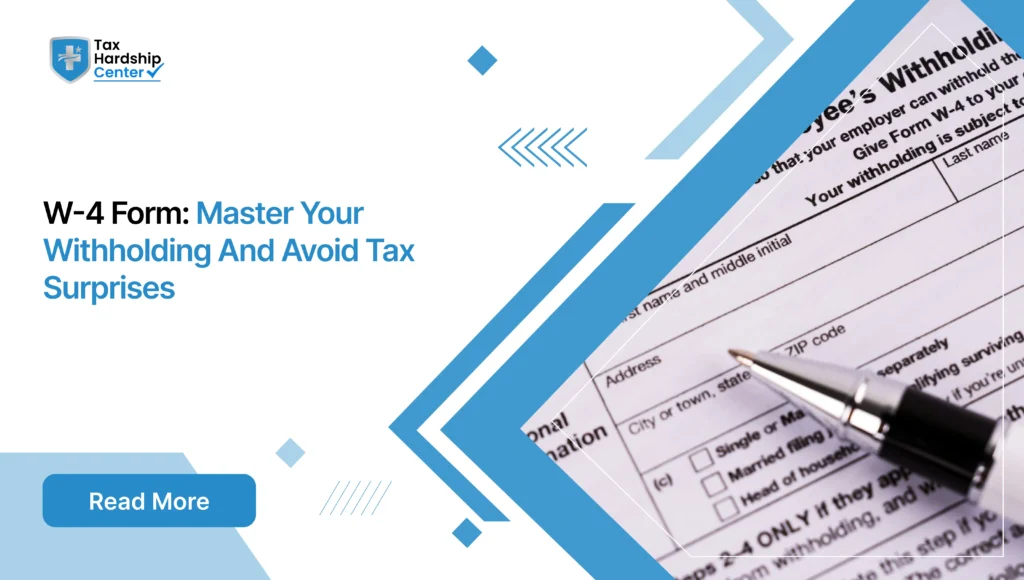 Person reviewing a W-4 form with a paycheck and calculator on a desk
